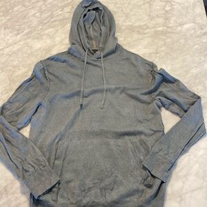 Banana Republic Blue, Gray Performance Linen Hooded Sweater
